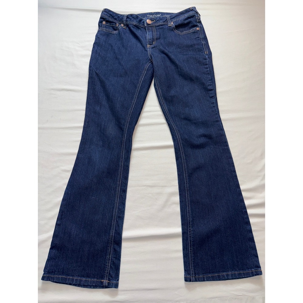 Maurices Womens Dark‎ Wash Bootcut Jeans Size 8 Reg Blue Mid Rise Denim Flare